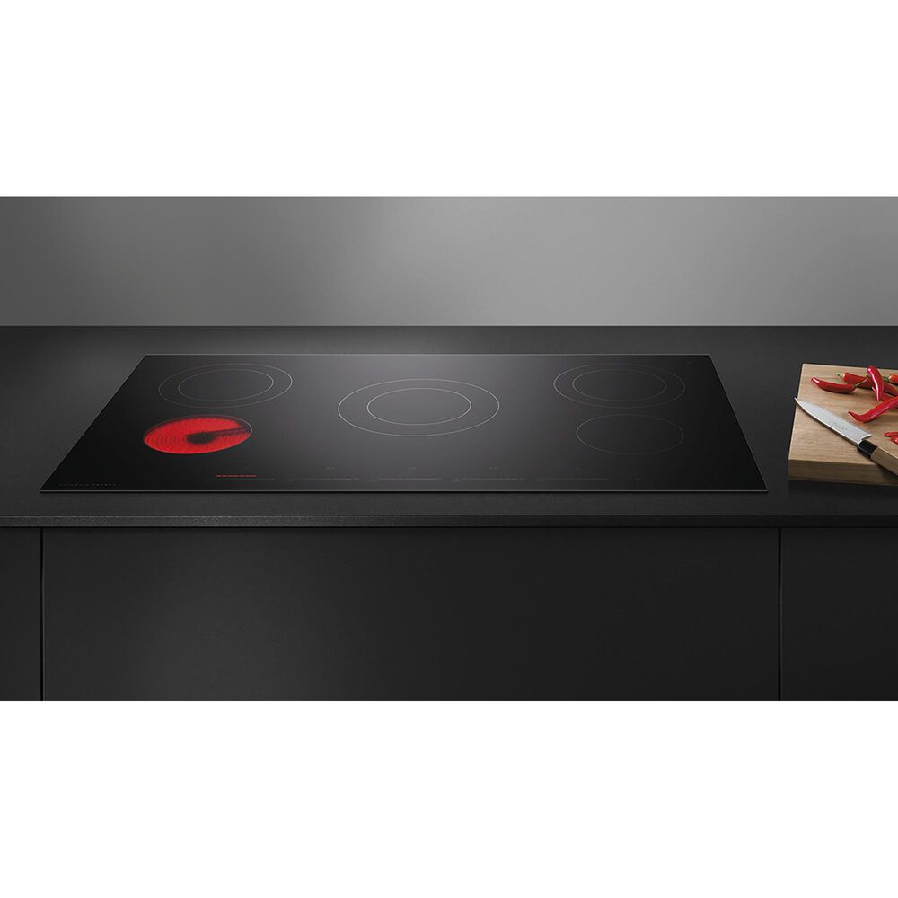 Fisher &amp; Paykel 36" Electric Cooktop in Black Glass, , large