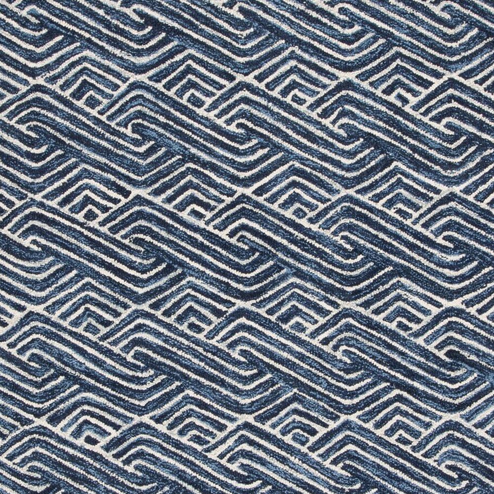 Safavieh Micro-Loop 3&#39; x 5&#39; Dark Blue and Ivory Area Rug, , large