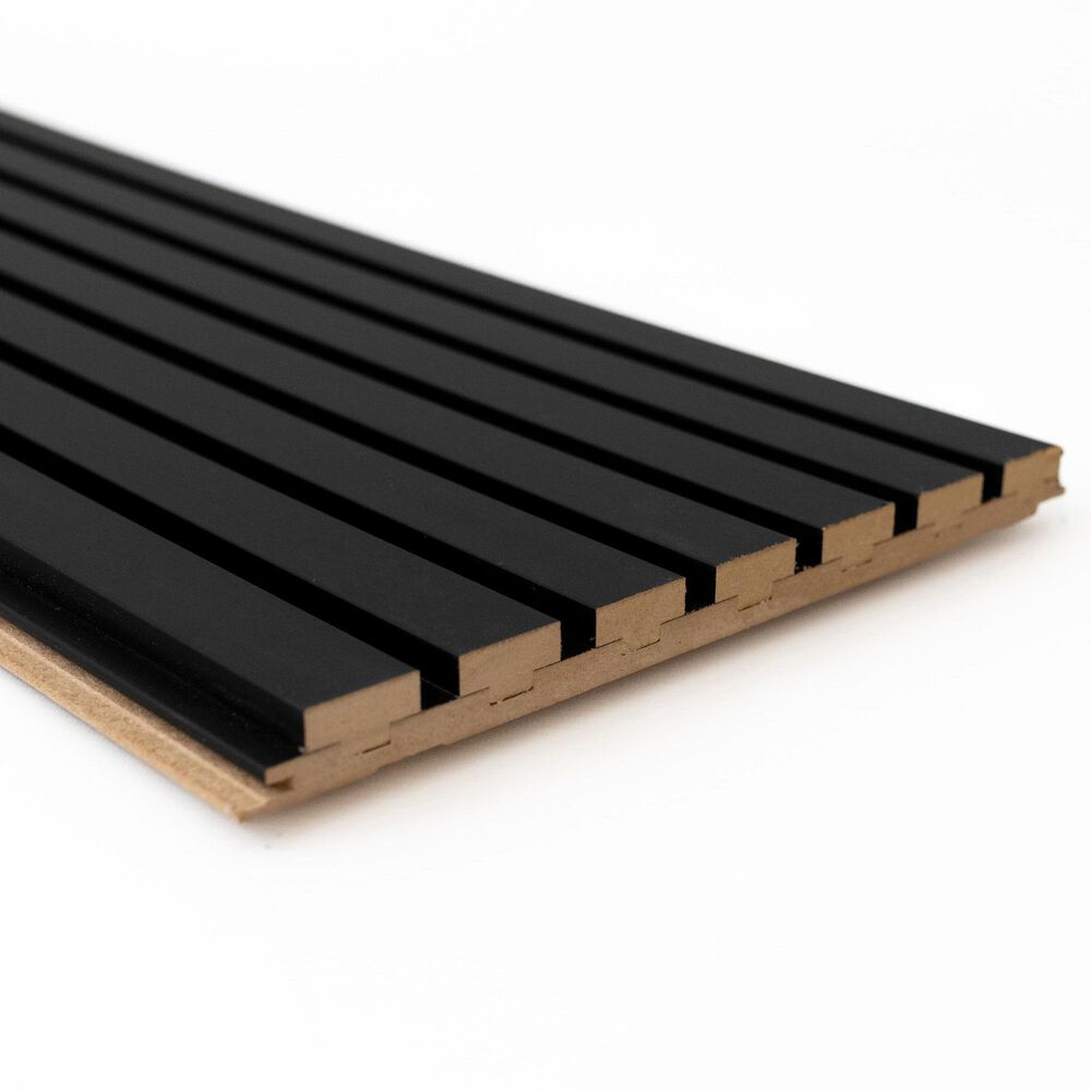 Paramount Matte Black and Black 11.8" x 109" Wall Panel, , large