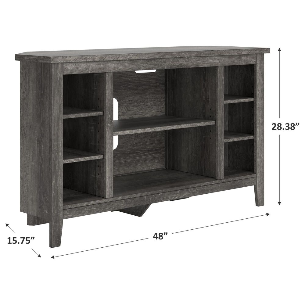 Ashley Arlenbry 48&#39;&#39; Corner TV Stand in Weathered Oak, , large