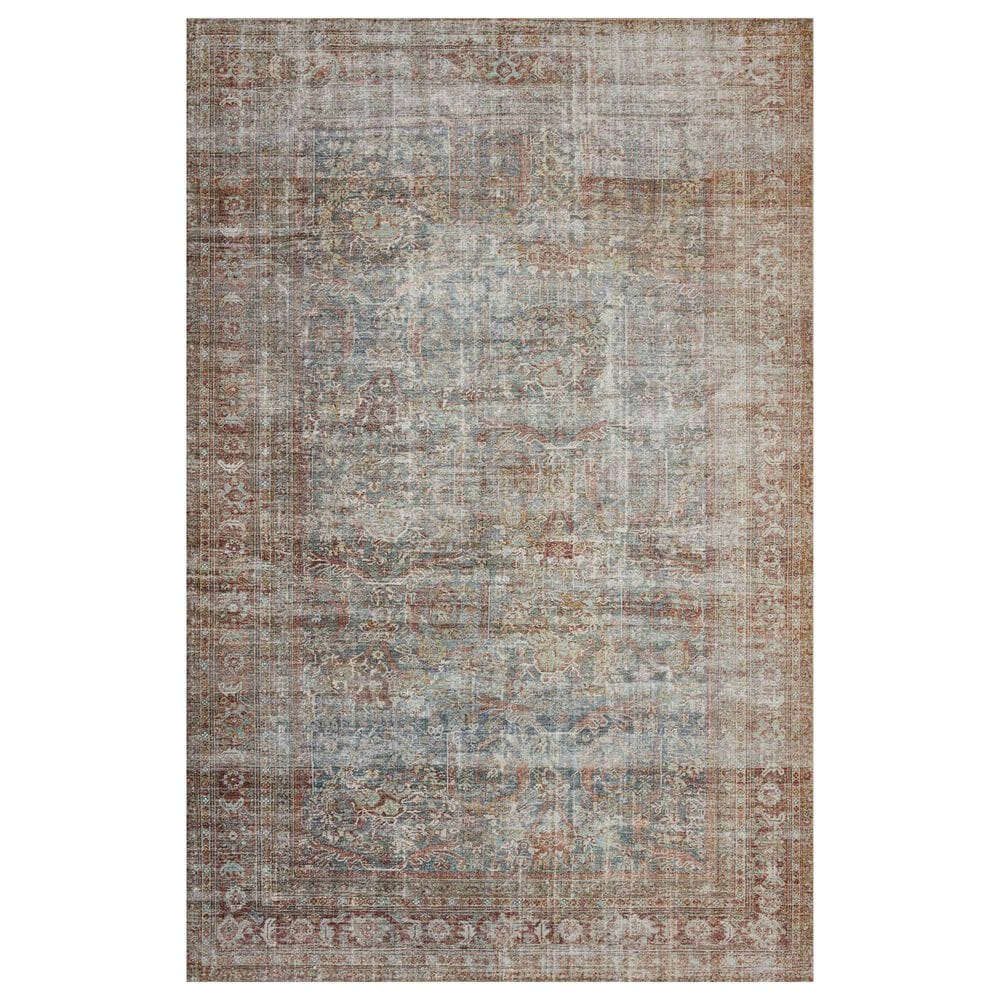 Chris Loves Julia x Loloi Jules 8"6" x 11"6" Lagoon and Brick Area Rug, , large