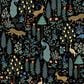 Rifle Paper Co Crafted by Cloth and Company Mayfair Queen Headboard in Menagerie Black, , large