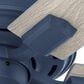 Hunter Hartland 52" Ceiling Fan with LED Lights in Indigo Blue, , large