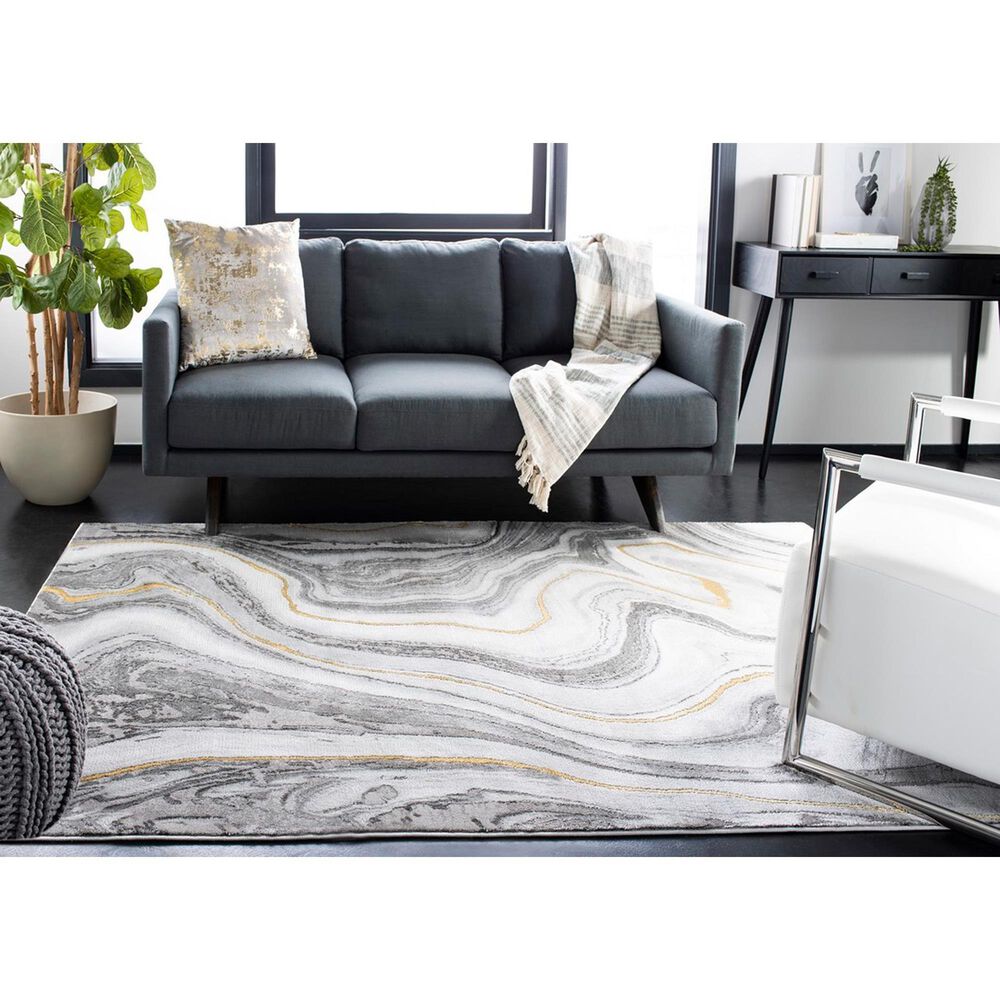 Safavieh Craft 4&#39; x 6&#39; Grey and Gold Area Rug, , large