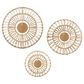 Hearth and Haven 20.5" x 20.5" Round Metal Frame and Mirror Wall Decor in Natural (Set of 3), , large