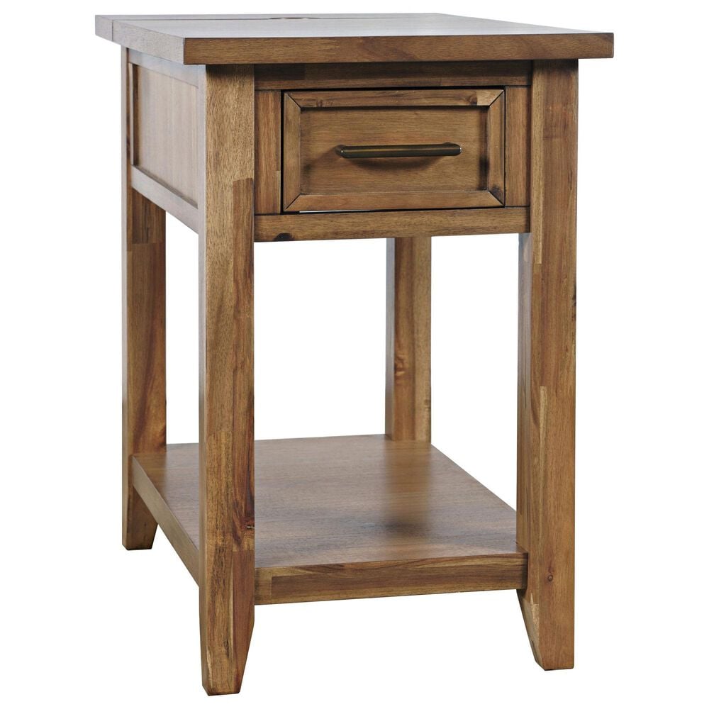 Jofran Claremont Chairside Table in Brown, , large