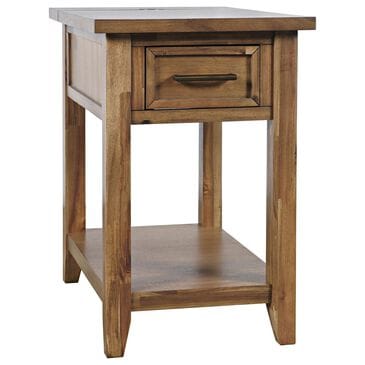 Jofran Claremont Chairside Table in Brown, , large