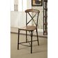 Furniture of America Alford Side Chair in Natural Elm and Bronze (Set of 2), , large