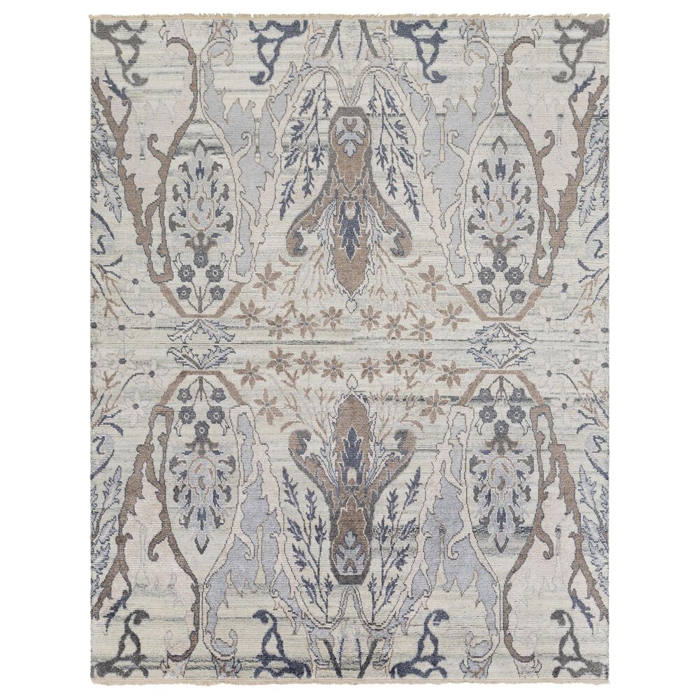 Surya Kushal 2" x 3" Silver Gray, Off White, Gray, Taupe and Ivory Area Rug, , large