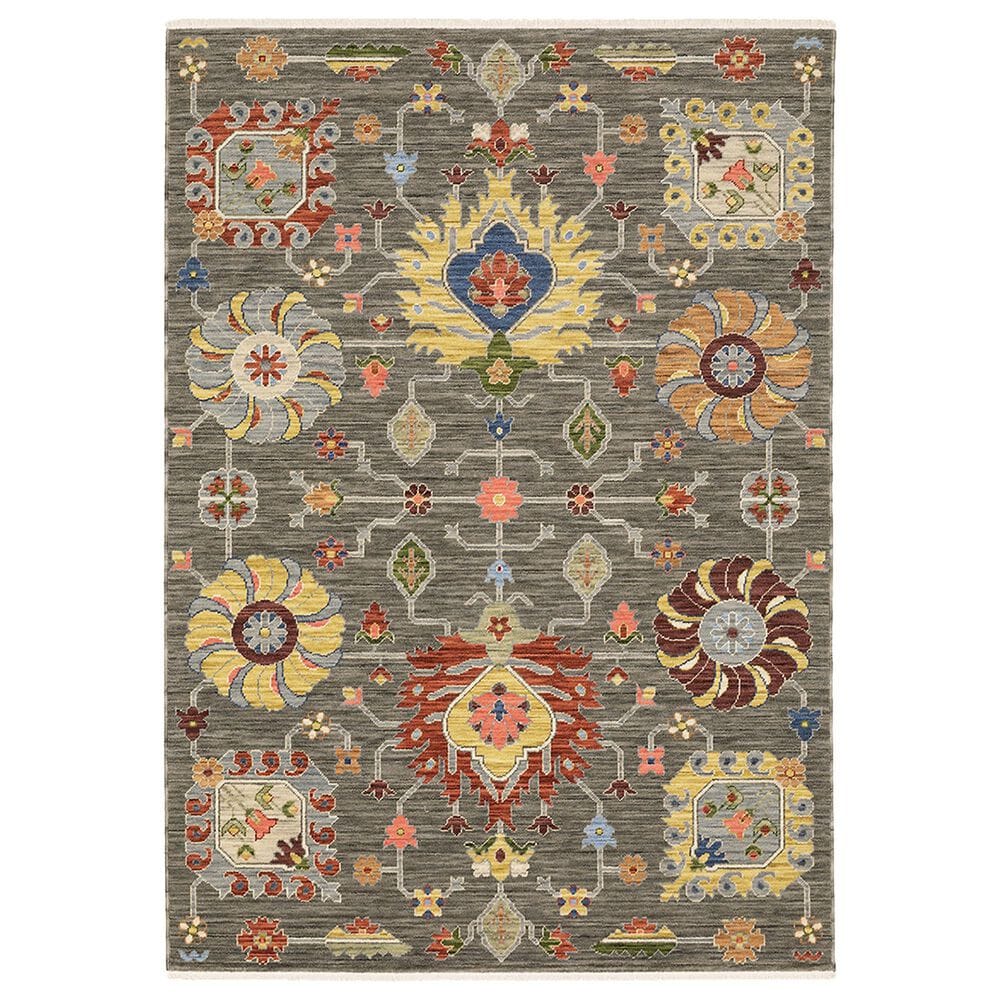 Oriental Weavers Lucca Floral Vibes 2" x 3" Grey Area Rug, , large