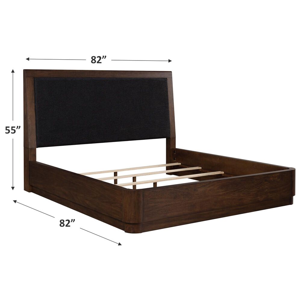 Millenium Dilenno California King Panel Bed in Dark Brown with USB Ports, , large