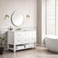 James Martin Vanities Breckenridge 48" Single Bathroom Vanity in Bright White with 3 cm Lime Delight Quartz Top and Rectangular Sink, , large