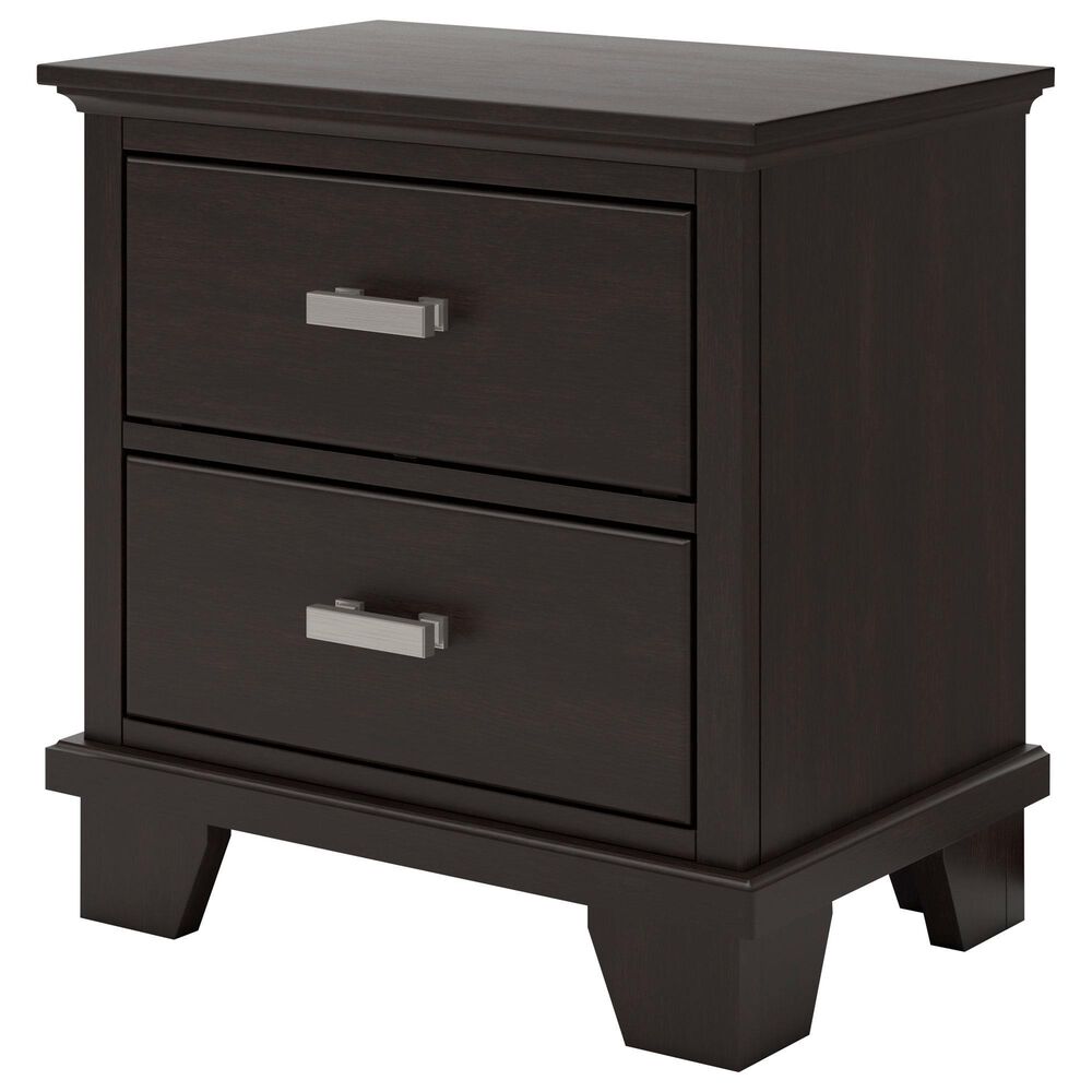 Ashley Covetown 2-Drawer Nightstand in Dark Brown, , large