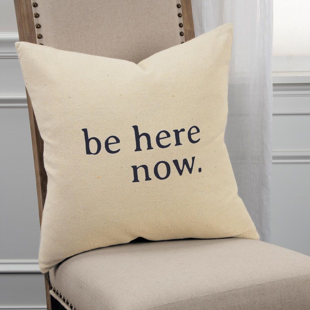 Rizzy Home Sentiment 20" Poly Filled Pillow in Natural, , large