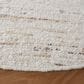 Safavieh Natura NAT330A 6" Round Ivory and Light Grey Area Rug, , large