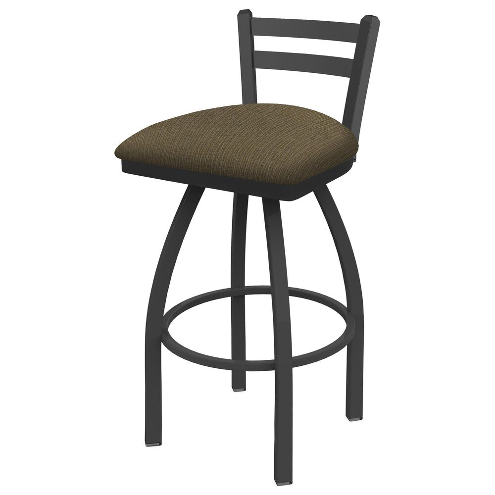 Holland Bar Stool 411 Jackie 25" Low Back Swivel Counter Stool with Pewter and Graph Cork Seat, , large