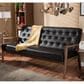 Baxton Studio Sorrento Stationary Sofa in Brown, , large