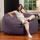Jaxx Saxx 5" Large Round Bean Bag Chair in Purple, , large