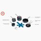 Joseph Joseph Space 8-piece Non-stick Ceramic Cookware Set with Folding Handles, , large