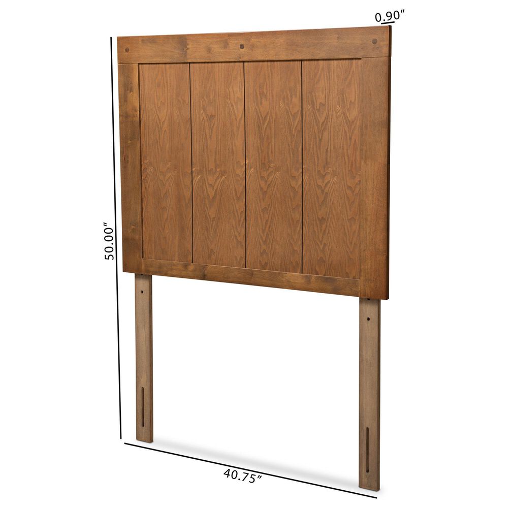 Baxton Studio Patwin Twin Panel Headboard in Ash Walnut, , large