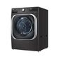 LG 5.2 Cu. Ft. Smart Front Load Washer and 9 Cu. Ft Electric Dryer in Black Steel, , large