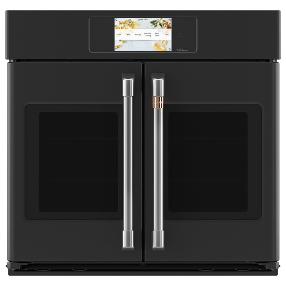 Cafe 30" French-Door Single Wall Oven in Matte Black (Handles Sold Separately), , large