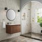 James Martin Vanities Mantova 31.5" Single Vanity in Mid-Century Walnut and Champagne Brass with 3 cm Glossy White Composite Stone Top and Rectangular Sink, , large
