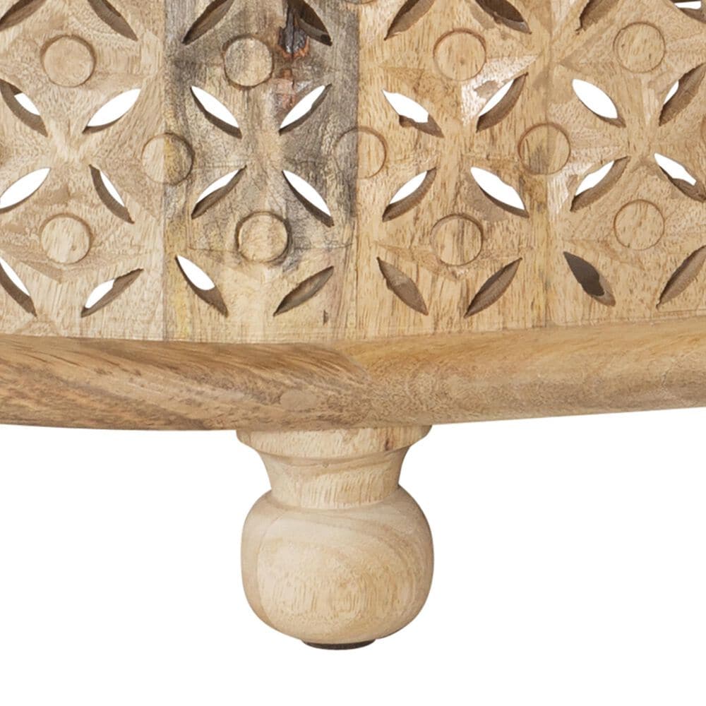 Linon Home Decor Inora Oval Coffee Table in Natural, , large