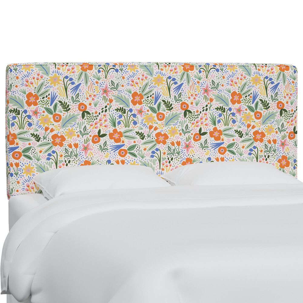 Rifle Paper Co Crafted by Cloth and Company Elly Queen Headboard in Merida Multi, , large