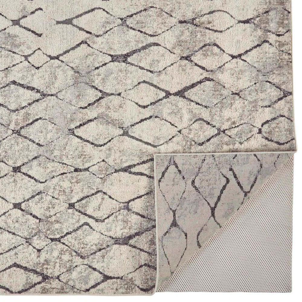 Feizy 3872F Kano Ivory / Gray 2&#39;2&quot; x 3&#39; Area Rug, , large