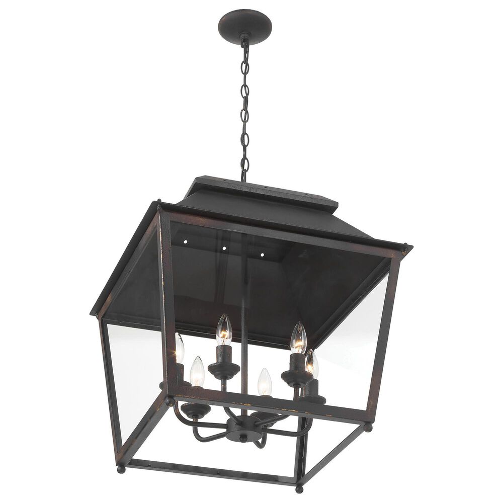 Golden Lighting Abingdon 6-Light Pendant in Antique Black, , large