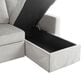 Lifestyle Solutions Haddington Stationary Convertible Sofa with Chaise in Linen, , large