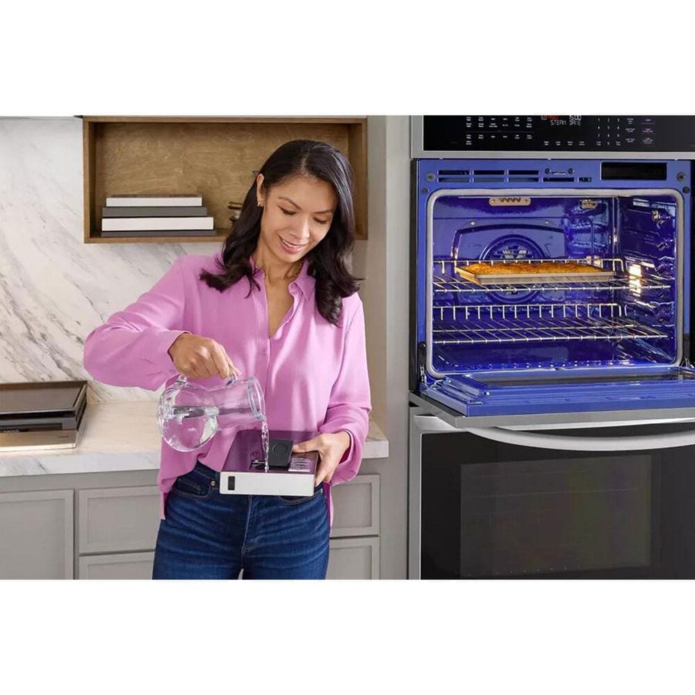 LG 2-Piece Kitchen Package with Print Proof Stainless Steel 9.4 Cu. Ft. Smart Double Wall Oven and Black 30" Induction Cooktop, , large