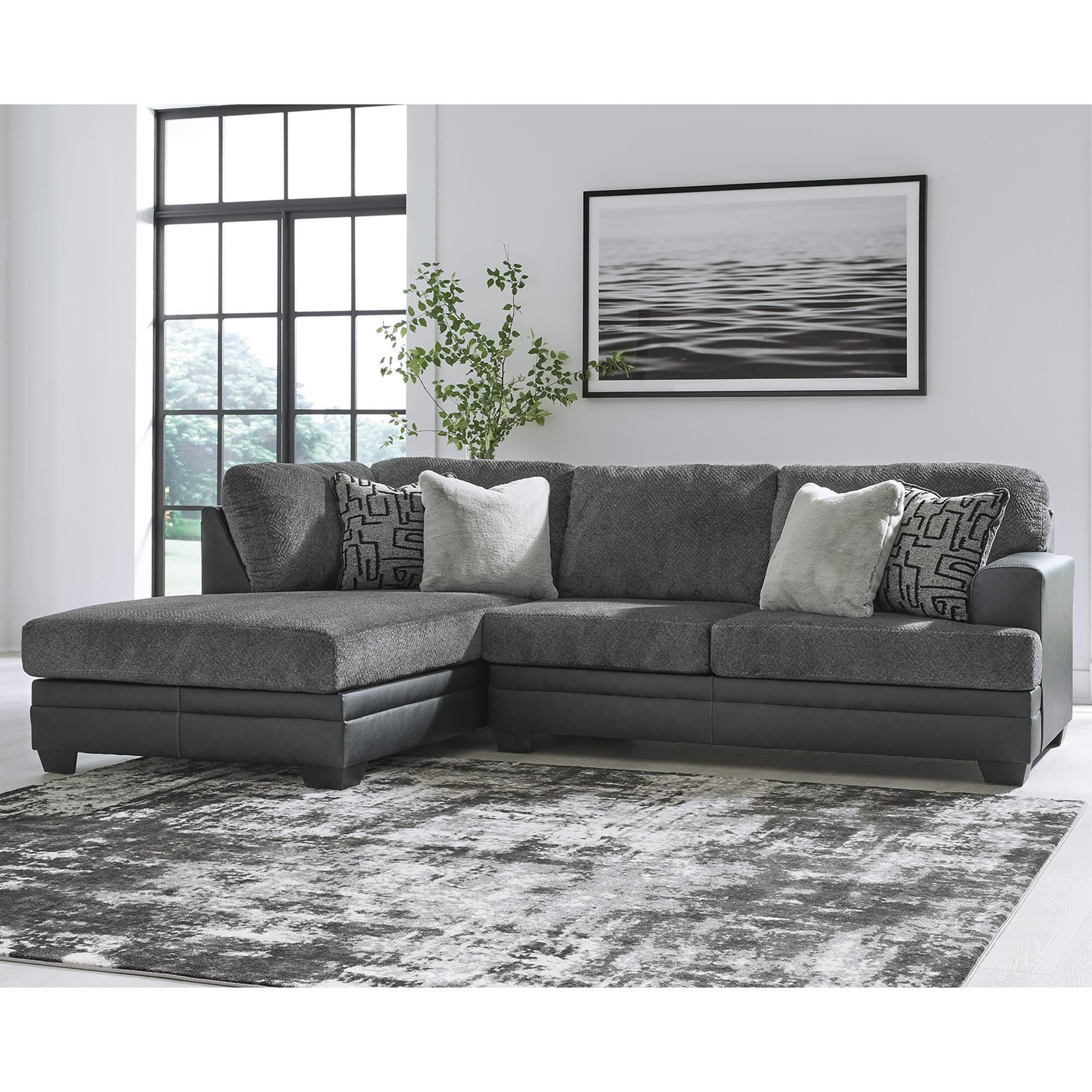 Ashley 2-Piece Sectional in Brixley Pier Graphite Ashley 2-Piece Sectional in Brixley Pier Graphite