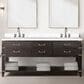 Lexora Home Norwalk 72" Double Bathroom Vanity in Brown Oak with White Quartz Top and Rectangular Sinks, , large