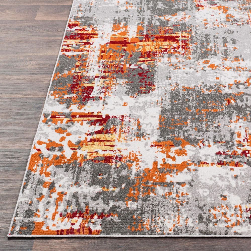 Surya Rafetus ETS-2305 7&#39;10&quot; x 10&#39;2&quot; Burnt Orange and Medium Gray Area Rug, , large