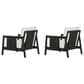 HOMLUX Outdoor Club Chair with Black Textilene Accents in White (Set of 2), , large