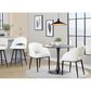 LumiSource Renee Upholstered Contemporary Chair in Black Metal and White Faux Leather by LumiSource, , large
