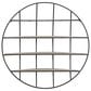 Maple and Jade 3D Round 4 Level Wall Shelf in Matte Black and Brown, , large