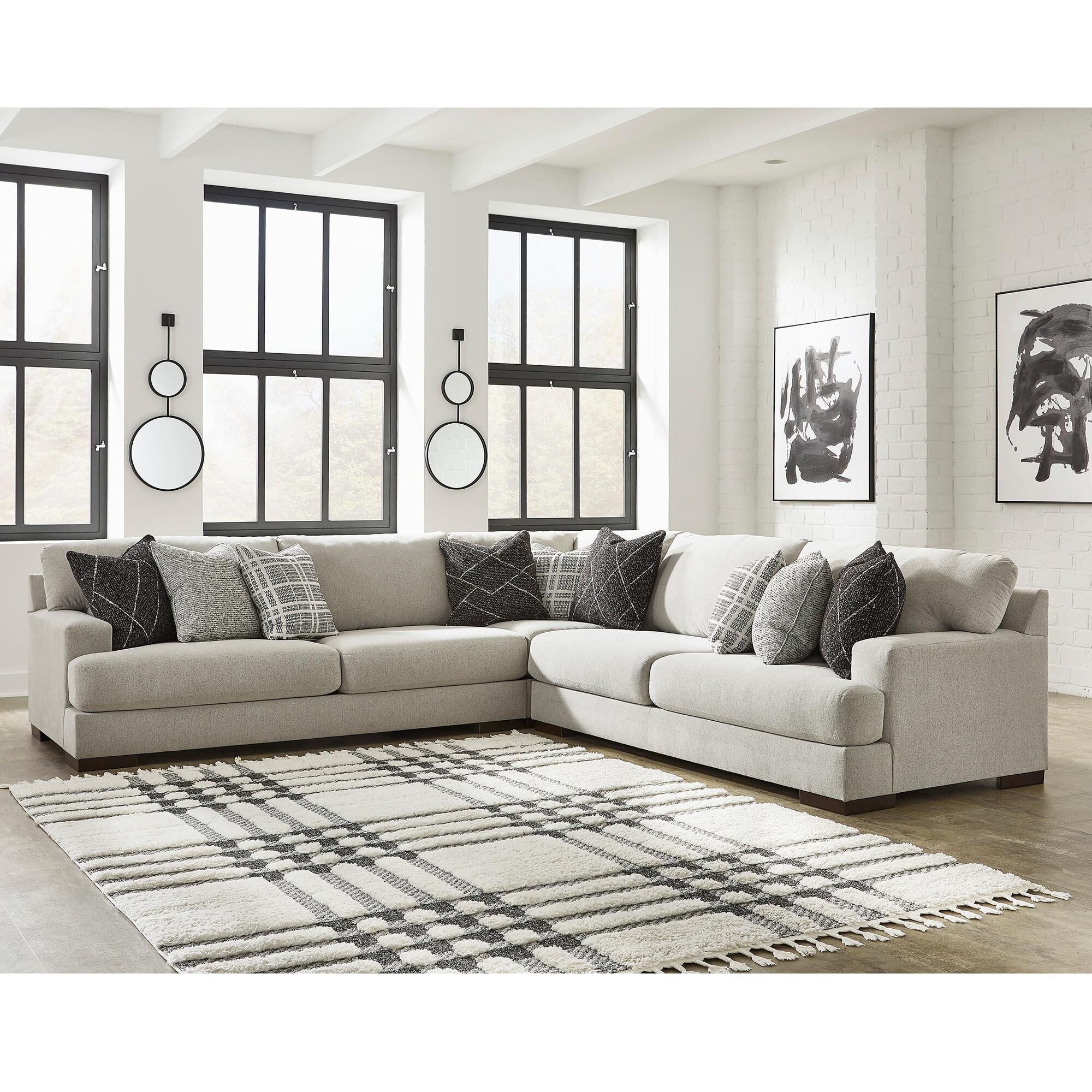 Signature Design by Ashley Artsie 3 Piece L Shaped Sectional in