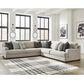 Ashley Artsie 3-Piece L-Shaped Sectional in Ash, , large