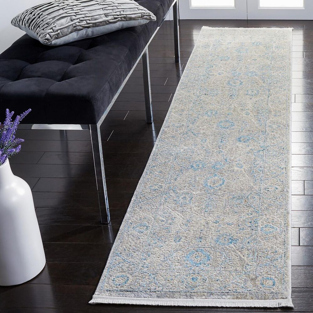 Safavieh Dream DRM408H 2&#39; x 8&#39; Grey and Blue Runner, , large