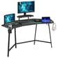 Rta Products Llc U-Shaped Gaming Desk with Shelf and Tablet Holder in Black, , large
