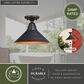 Vaxcel Outland 1-Light Outdoor Semi Flush in Aged Iron and Light Gold, , large