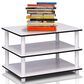 HOMLUX 3-Tier Turn-N-Tube Coffee Table in White, , large