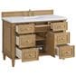 James Martin Vanities Lorelai 48" Single Vanity in Light Natural Oak with 3 cm White Zeus Quartz Top, , large