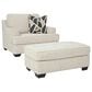 Ashley Heartcort Chair and a Half with Ottoman in Quartz, , large