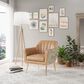 Golden Wave Furniture Ophelia Leaf Print Accent Chair in Saddle, , large