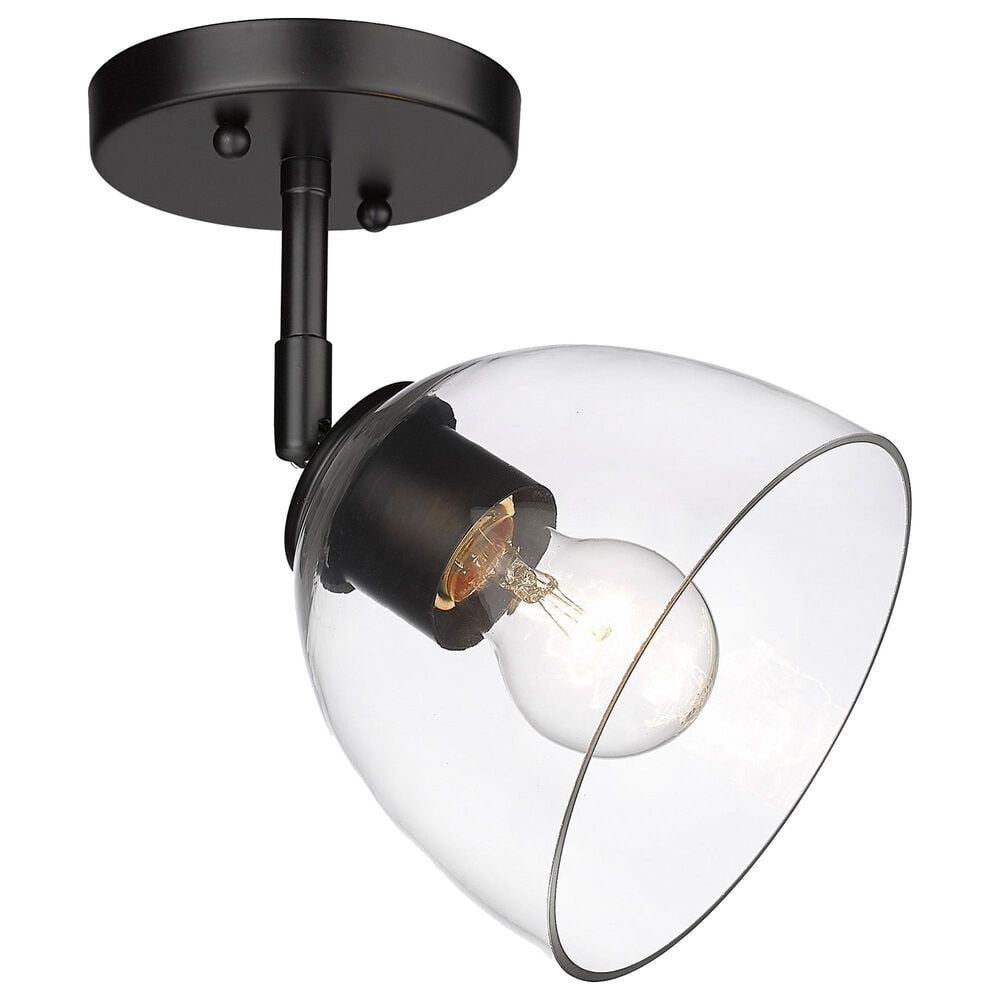 Golden Lighting Roxie 1-Light Wall Sconce in Matte Black, , large