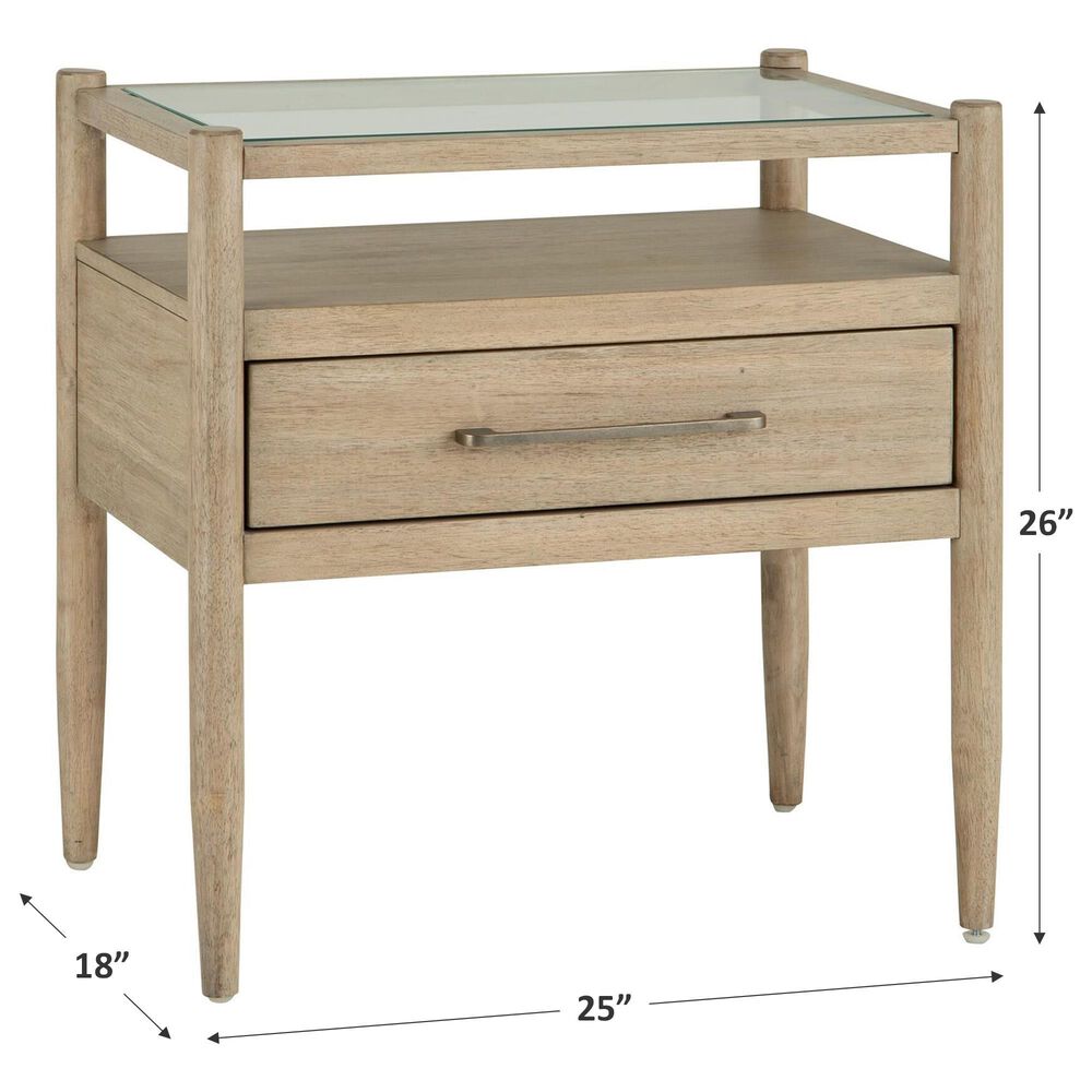 Riva Ridge Shiloh 1 Drawer Nightstand in Champagne Brown, , large